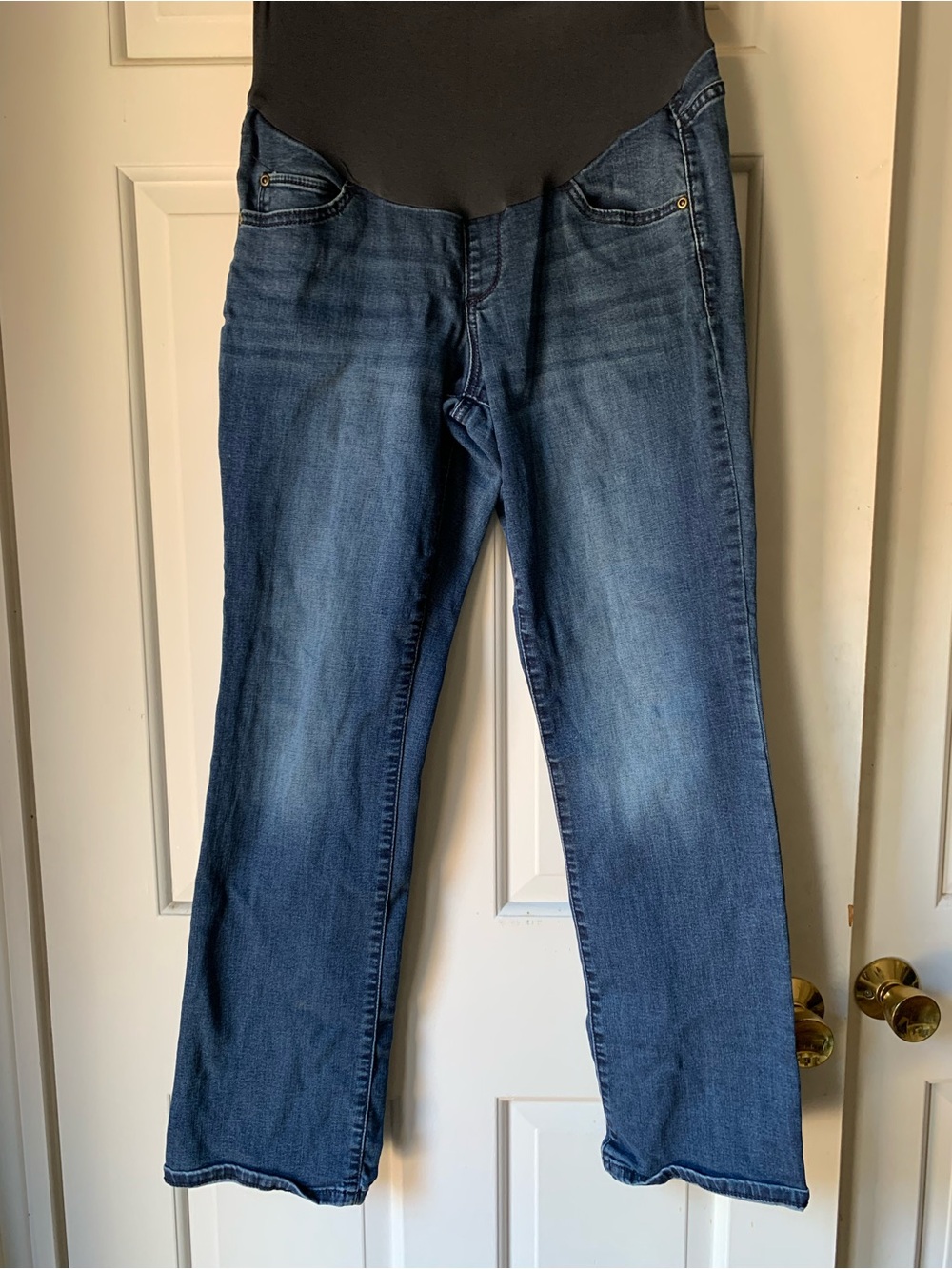 a:glow Women's Dark Blue Boot Cut Maternity Jeans - Picture 1 of 6